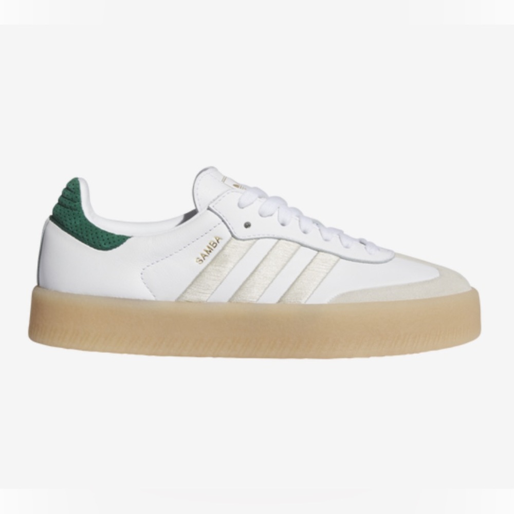 Adidas sambae sneakers white/green/gum - women’s size 6💚🤍